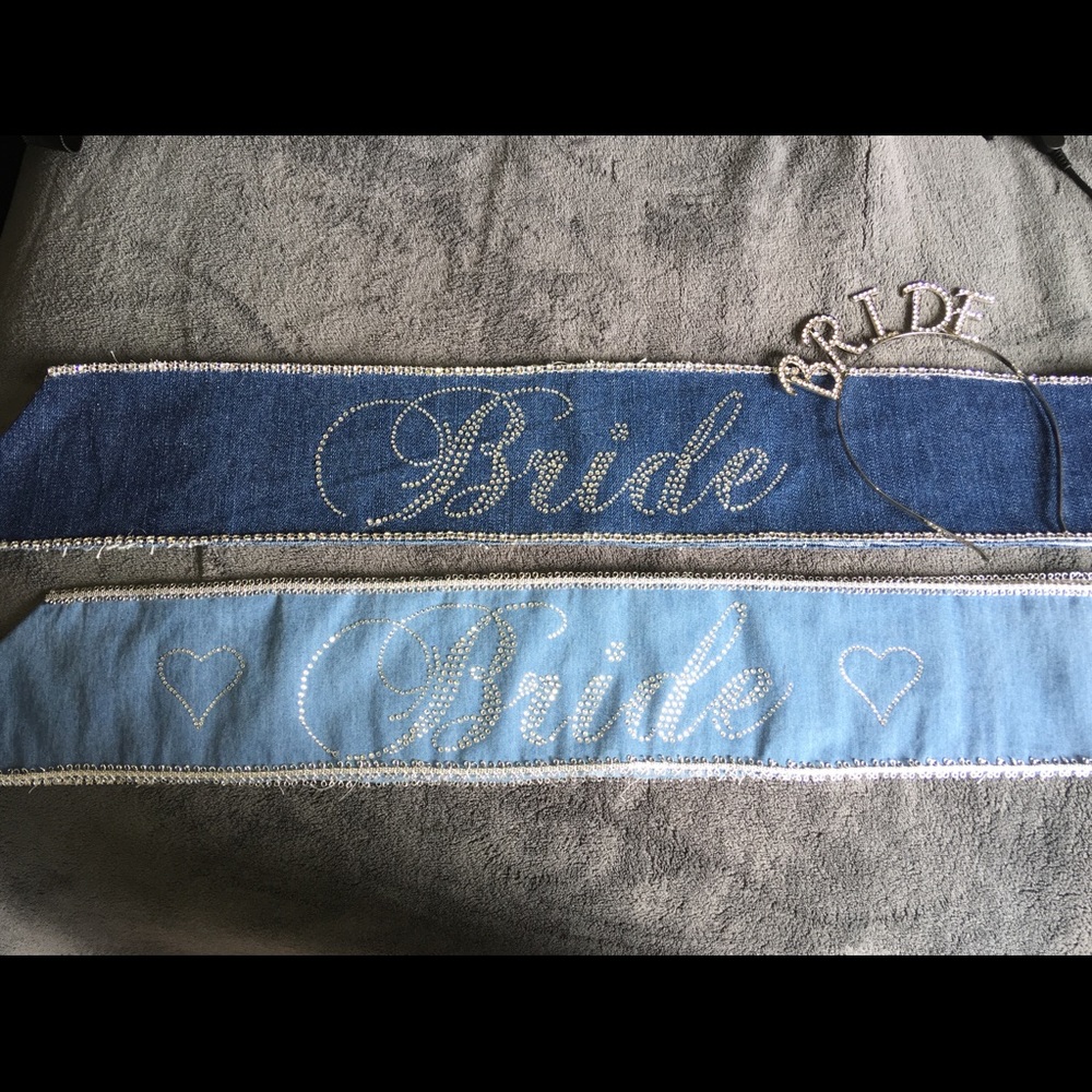 Denim Bridal Shower Sash & Tiara 👸😍
